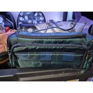 Lug Trolley XL Travel Cosmetic Toiletry Bag Plaid Navy -